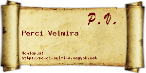 Perci Velmira névjegykártya